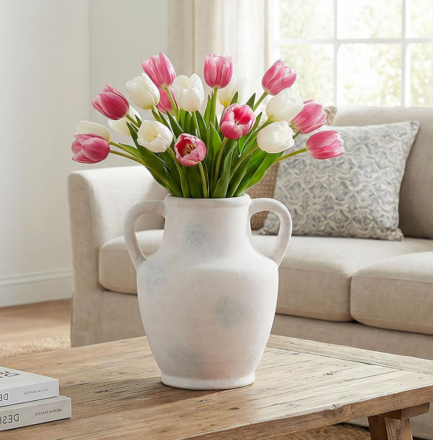 Ceramic Vase With Handle – Rustic-Style Home Decor